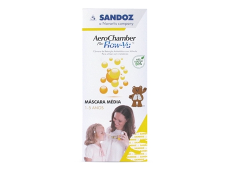 Máscara para Inaladores SANDOZ Aerochamber Plus Flow-VU Mediana