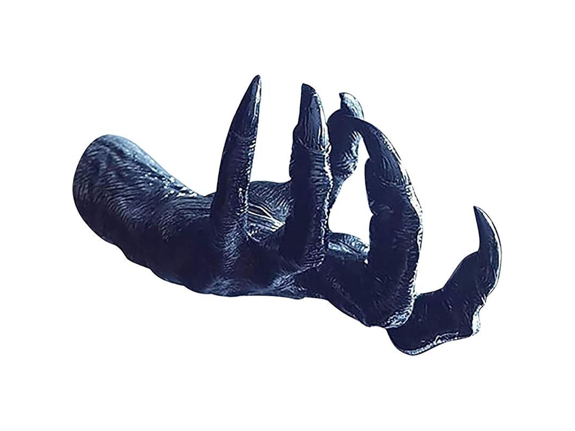 Escultura De pared De Mano De Bruja De resina negra Repisa Para Joyería Decoración Gotica adornos De Halloween