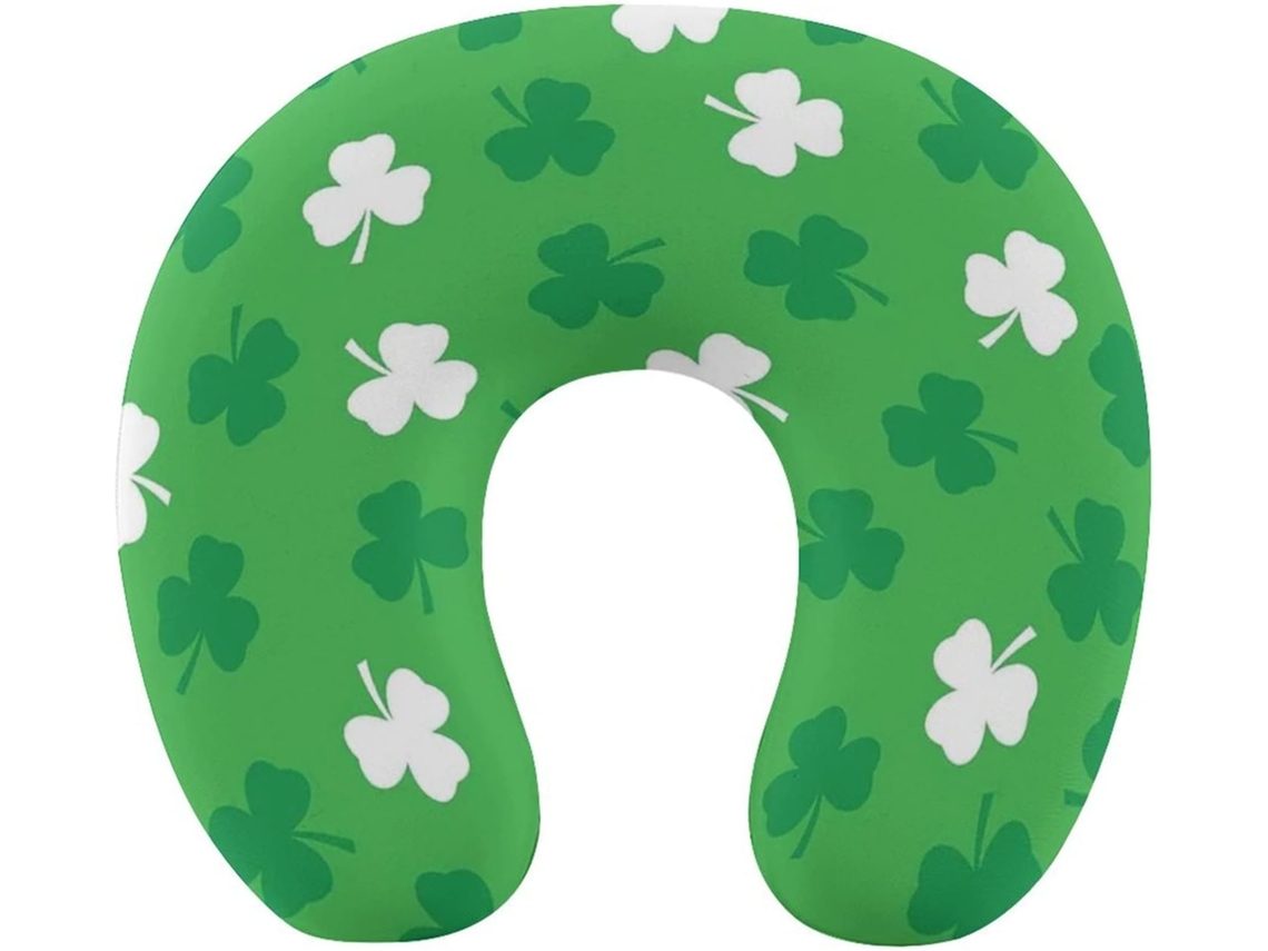 Almohada Viaje Shamrock, Reposacabezas, Espuma Viscoelástica Viscoelástica Fácil Relajación Cómodos