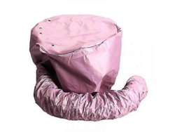 Secador de pelo portátil de alta velocidad con gorro para uso en salones y en el hogar, con accesorio de cubierta suave para tratamientos capilares.