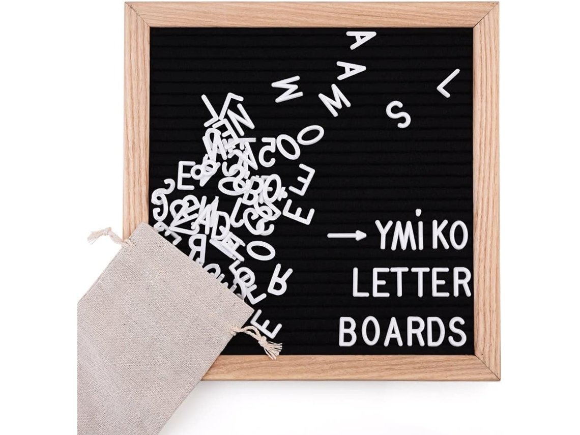 Tablero De Letras De Fieltro Negro Con Caracteres Únicos, Ideal Para El Hogar O La Oficina, 10 X
