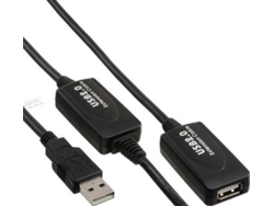 Cable USB INLINE (USB - 20 m - Negro)