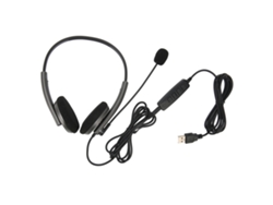 Auriculares Para Centro De Llamadas Con Cancelación De Ruido Hd Y Protección Auditiva, Usb, Gris Espacial.