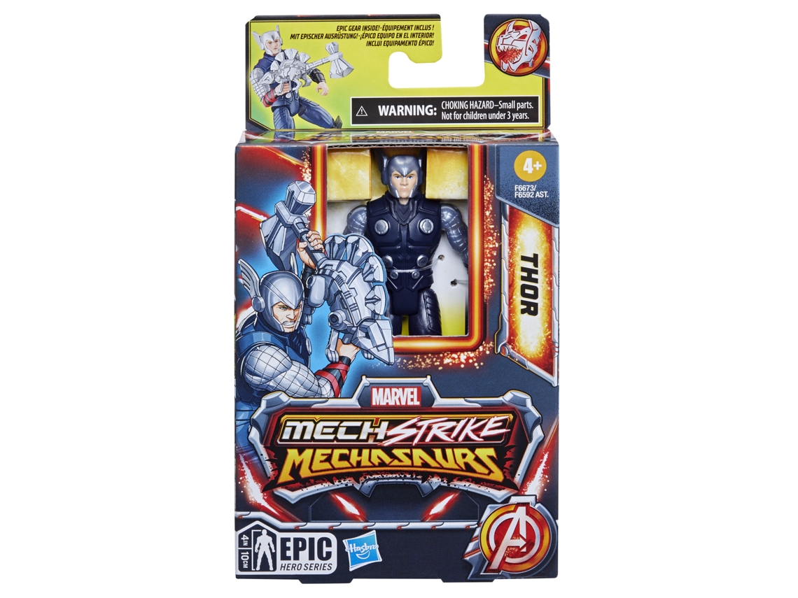 Marvel Mech Strike Mechasaurs Thor de 10 cm Figura MARVEL CLASSIC 4 Años
