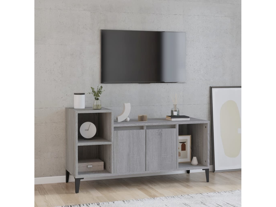 Mueble Tv 100 x 35 x 55 cm Base Madera Gris Sonoma-Derivatives