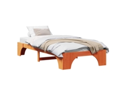 Maison Exclusive - Estructura De Cama Marrón Cera 75 X 190 Cm