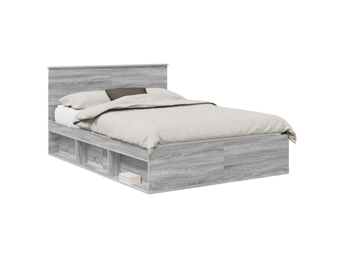 Maison Exclusive - Estructura De Cama Con Cabecera Gris Sonoma 150 X 200 Cm