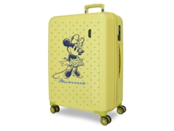 Maleta Mediana Minnie Line Abs Con Capacidad De 84.24l Amarillo Disney