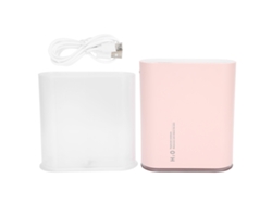 Humidificador de aire USB, humidificador de 1L con dos boquillas y carga USB con luz nocturna para el hogar y la oficina