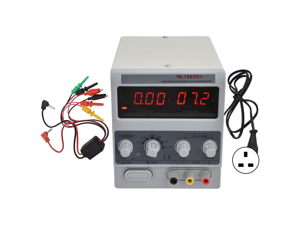 Fuente De Alimentación De Cc Regulada Digital Ajustable De 15 V 2 A 1502d+ Para Pruebas De Bricolaje.