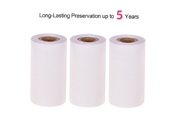 Papel Térmico Autoadhesivo, Blanco, Sin Bpa, 57*30 Mm, 3 Rollos Para Impresora Pooli, 5 Años De Garantía.