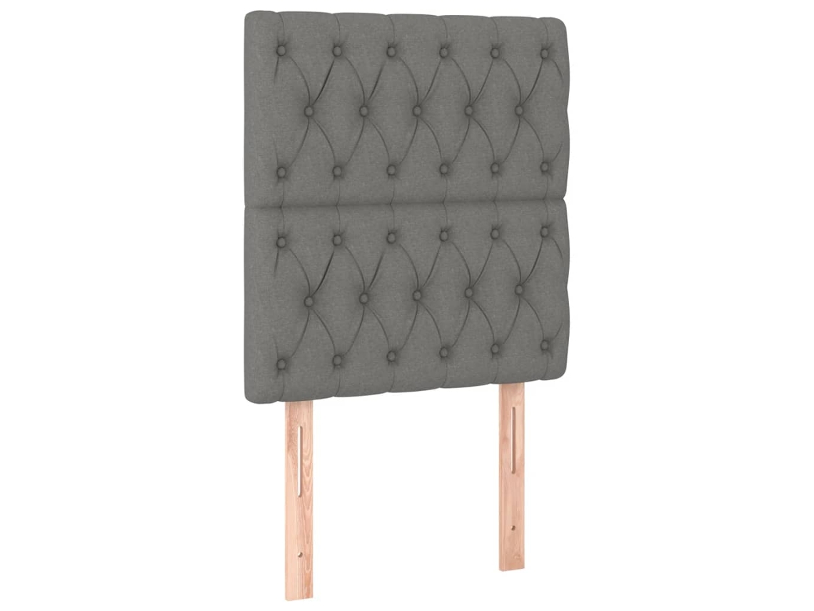 Maison Exclusive - Cabecero De Cama De Tela Gris Oscuro 80x7x118/128 Cm