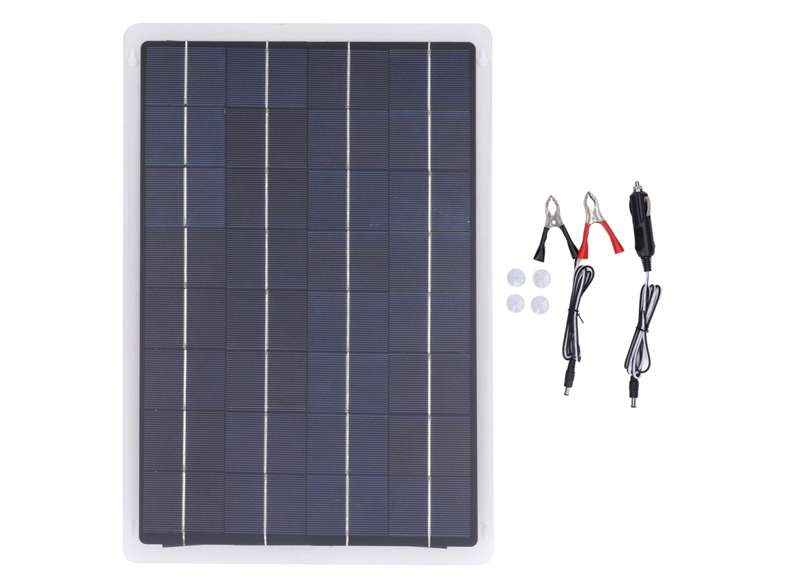 Cargador solar de 12 V y 20 W con controlador MPPT IP67 para baterías de coche, barco y caravana.