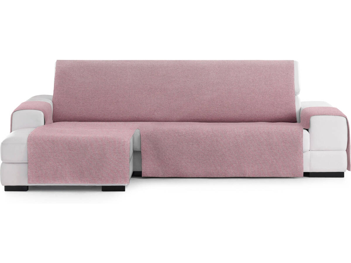 Funda de Chaise Longue Izquierda EYSA Prática Premium Valeria Tejido Elástico (240 x 80 x 220 cm - Poliéster y Algodón - Rosa)