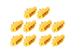 2026velora-10pcs Conector De Enchufe Macho Xt60e1-m Montable Bronce Chapado En Oro Resistente Al Calor Carcasa De Nailon