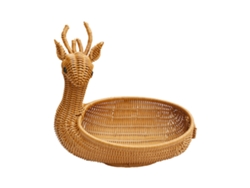 Cesta De Ratán Sintético Tejida Con Forma De Animal, Cesta De Almacenamiento, Cesta De Frutas Para Uso Doméstico.