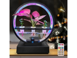 Lámpara decorativa RGB para habitación, adorno para el crecimiento de plantas, luz hidropónica, sistema ecológico inalámbrico Bluetooth Chennnls