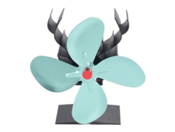 2026-ventilador De Chimenea Estilo Navideño 4 Aspas Motor Único Radiador Termodinámico De Metal