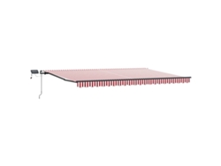 Maison Exclusive - Toldo Retráctil Manual Red And White 500 X 300 Cm Tela