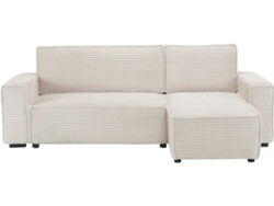 Sofá esquinero de 3 plazas de terciopelo Opera beige Palozi Home
