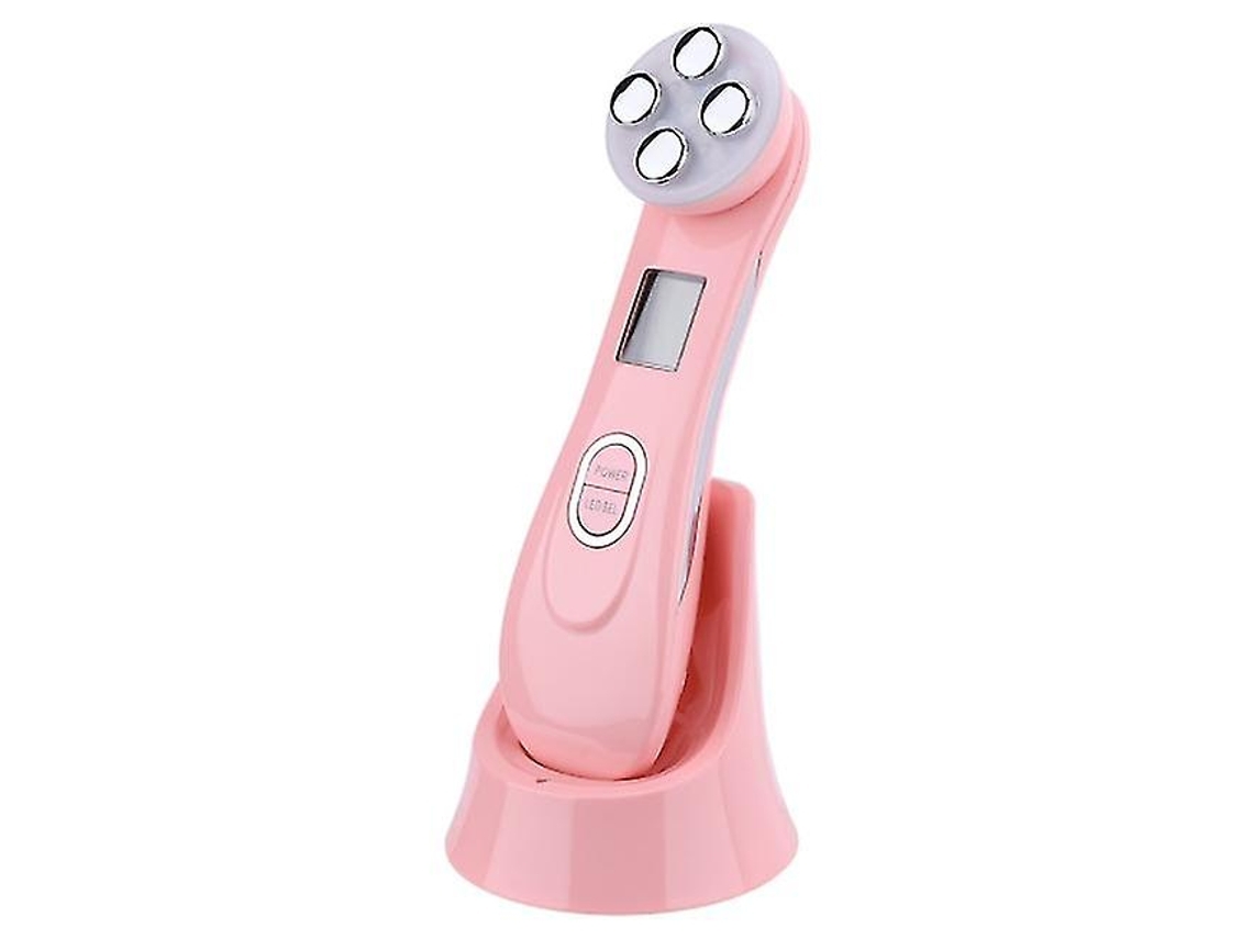 Dispositivo de belleza de la piel multifuncional y radiofrecuencia 5 en 1 Tratamiento de la piel Ems inalámbrico Reafirmante y eliminador de arrugasYEMAESRE Rosa