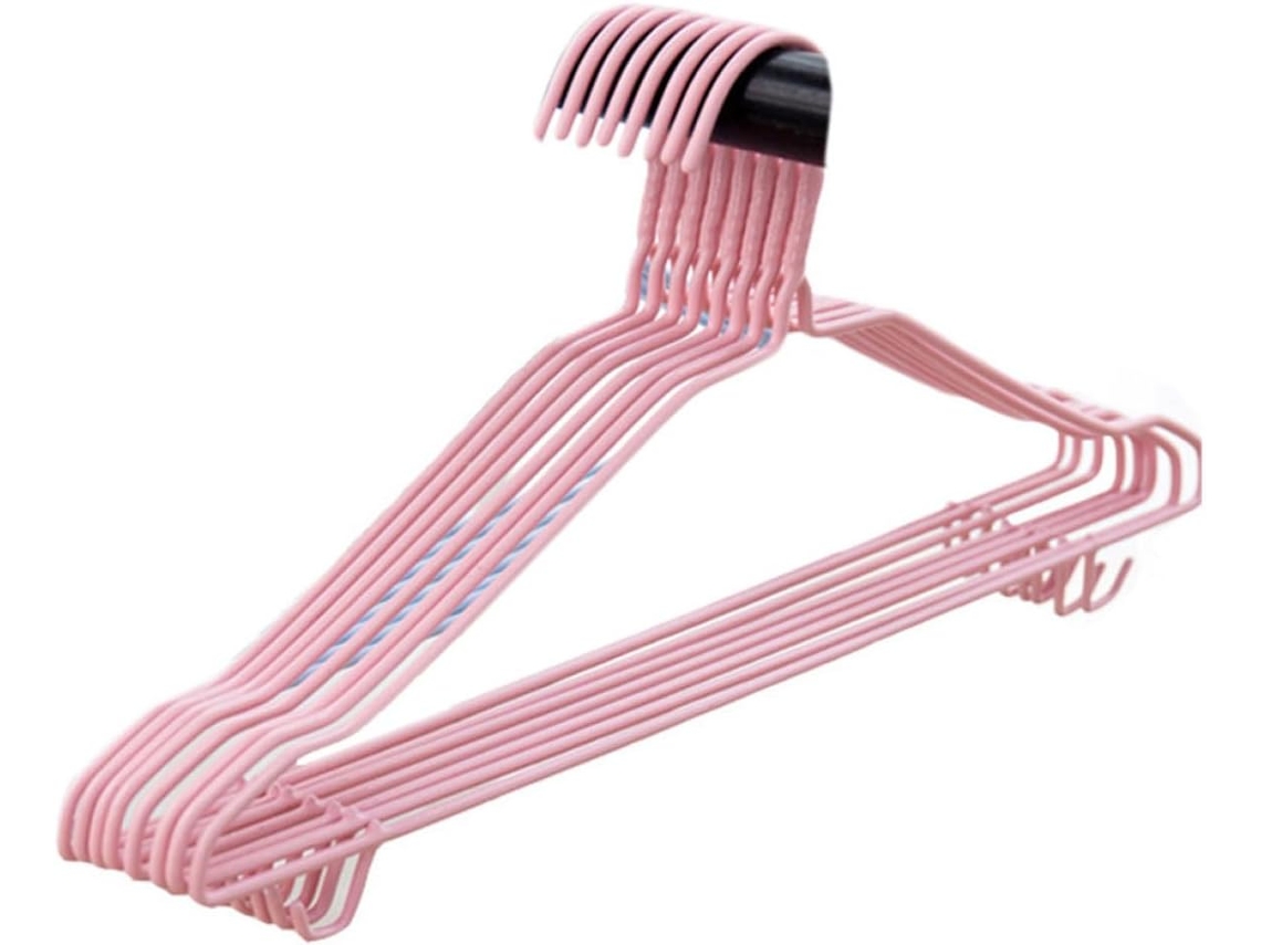 Juego 10 Perchas Acero Inoxidable Pvc Edredones Superficie Redondeada Diseño Multifuncional Almacenamiento