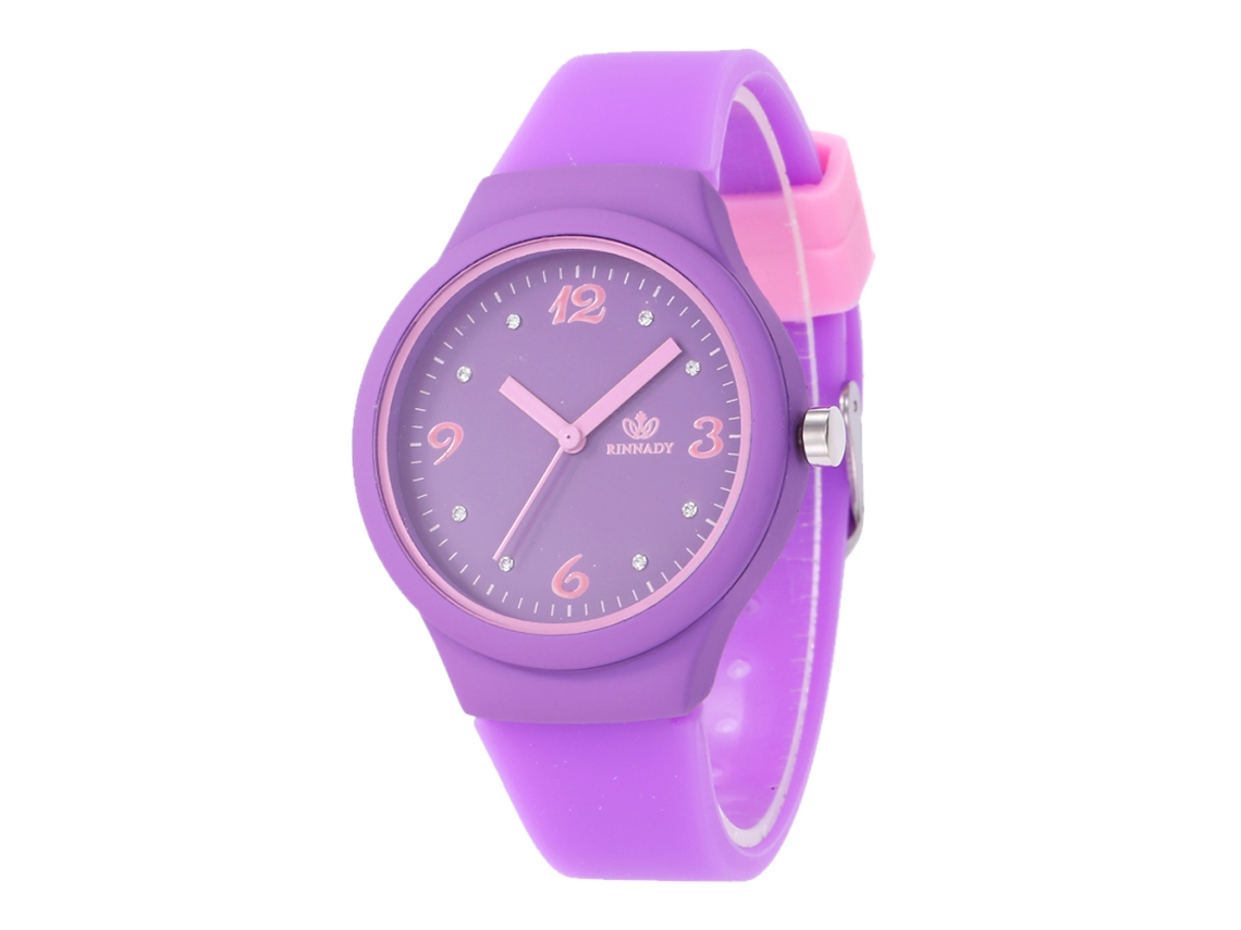 Reloj De Cuarzo Elegante Y Casual Con Correa De Silicona Unisex Regalo (morado)