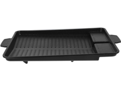 Plancha Rectangular Antiadherente Para Barbacoa Con Guía De Aceite.