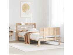 Cama Con Cabecero Individual Lovely Home Marrón (221.5x100x82cm)