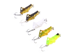 5pcs Señuelos De Pesca De Chapulín Artificial 4cm Cebo Duro Forma De Insecto (2)