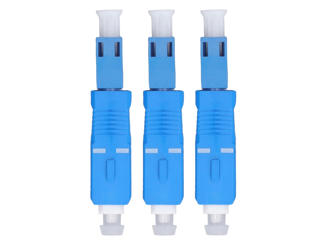 Veloriskku - 3 peças Adaptador Acoplador Conversor de Fibra Óptica SC Macho para LC Fêmea para Caneta de Luz Vermelha e Medidor de Potência Óptica