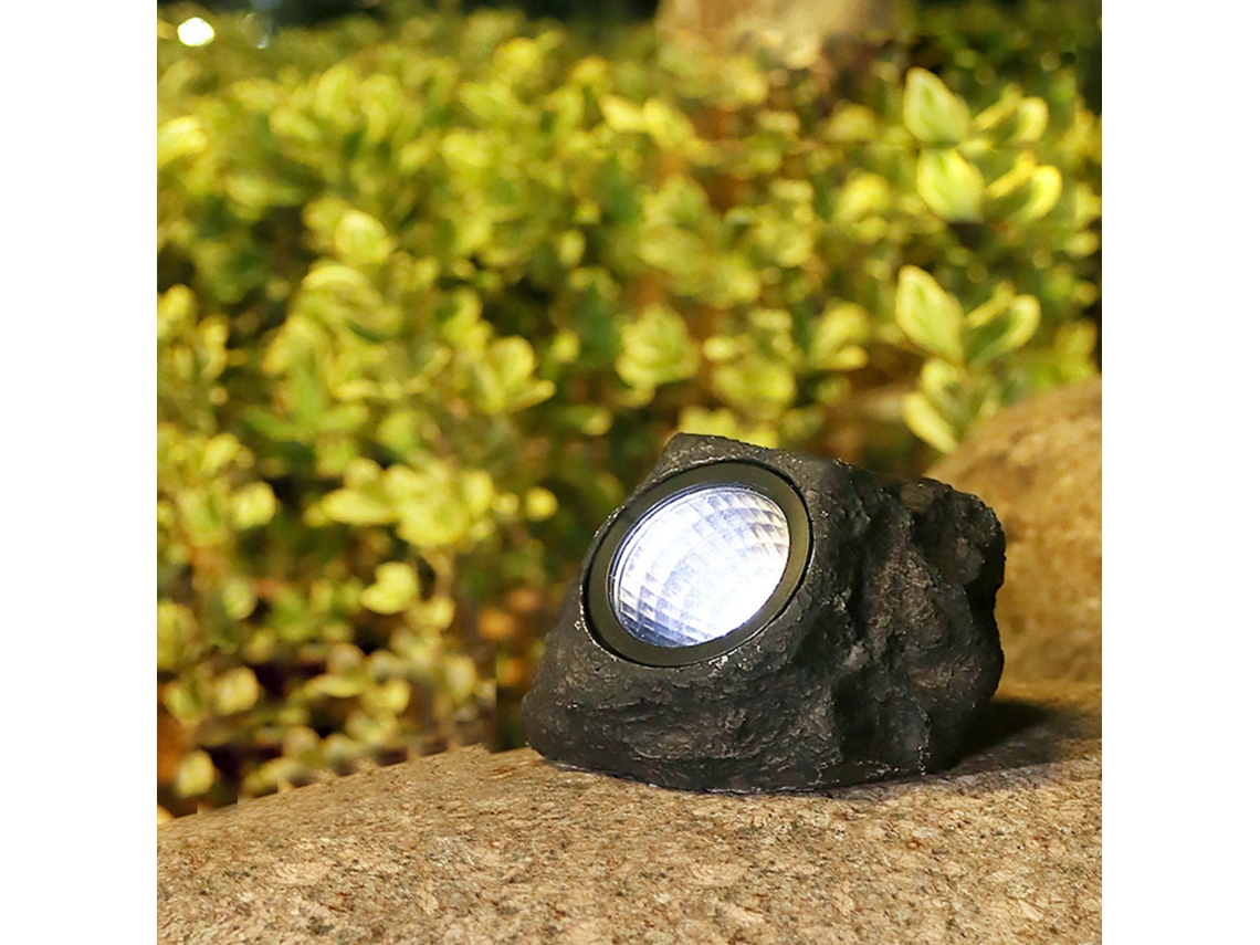Rebe-lámpara De Piedra Simulada Solar Para Exterior Jardín Patio Luz De Paisaje Foco Solar Ip65 Impermeable