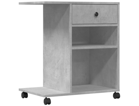 Soporte para impresora con ruedas gris hormigón VIDAXL (60x40x68,5 cm)