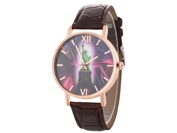 Reloj De Pulsera De Cuarzo Sencillo Y Elegante Con Correa De Cuero Para Hombres, Mujeres Y Estudiantes (marrón)