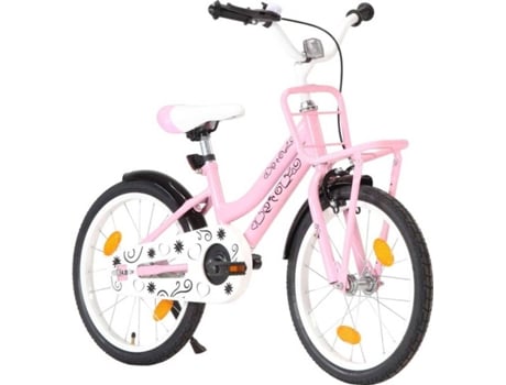 Bicicleta Infantil Vidaxl con plataforma frontal rosa edad 5 18