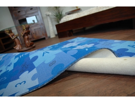 Alfombra Infantil Puzle Azul (100 x 200 cm)
