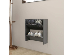 Zapatero de pared en derivados de madera gris brillante MAISON EXCLUSIVE