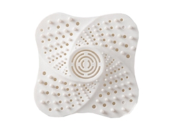 Recogedor de pelos de silicona reutilizable para desagüe de ducha, color blanco