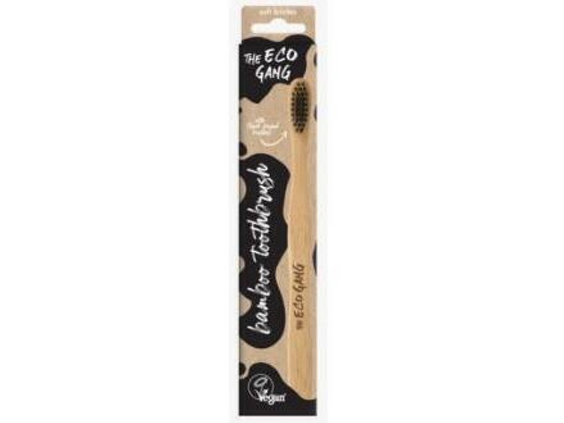 Cepillo de Dientes Adulto Suave Negro 1 Unidad THE ECO GANG