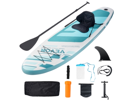 VEVOR Juego de remo inflable de pie, tabla de surf de 323 cm, asiento para Kayak