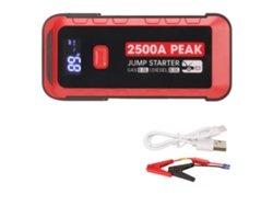 Arrancador de batería para coche 2500a 25800mAh, carga rápida, USB, LCD, portátil