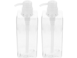 Nuobesty Juego De 2 Botellas Vacías Recargables Con Dosificador Para Champú, Jabón Y Gel.