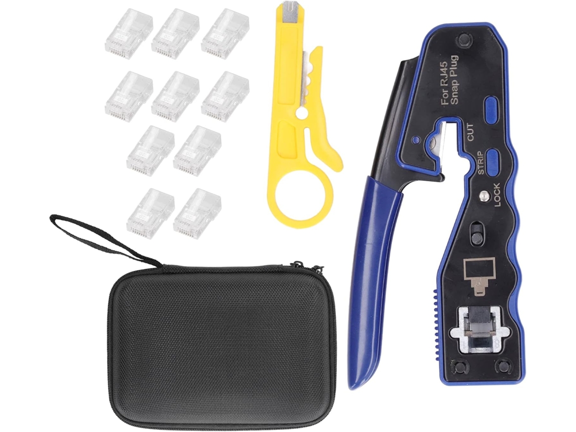 Pelacables, Herramienta Para Cortar, Engastar Y Pelar Cables De Red Con 10 Cristales.