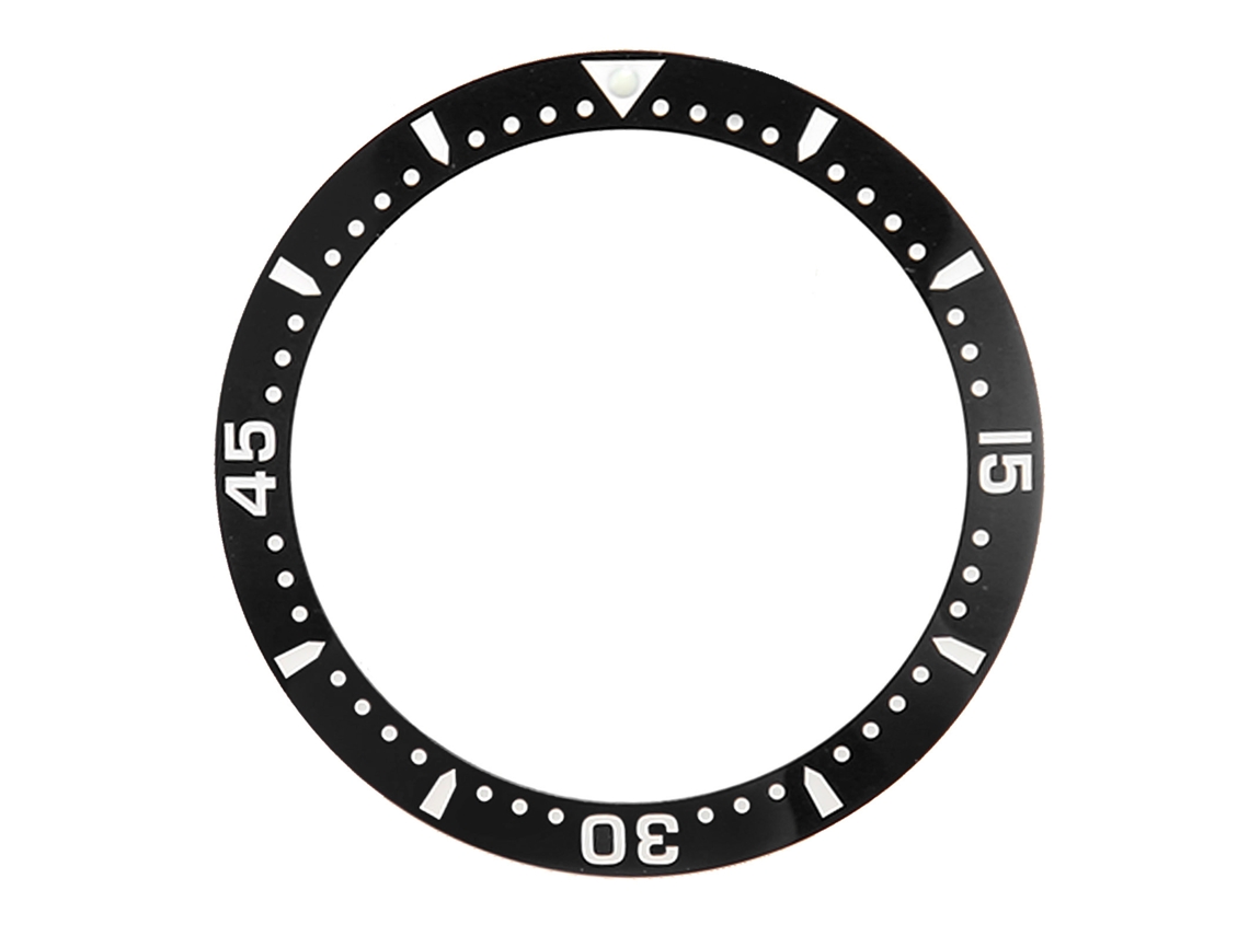 Inserto De Bisel De Cerámica Para Reloj De 38,6 Mm Con Números Blancos Y Puntos De Reparación.