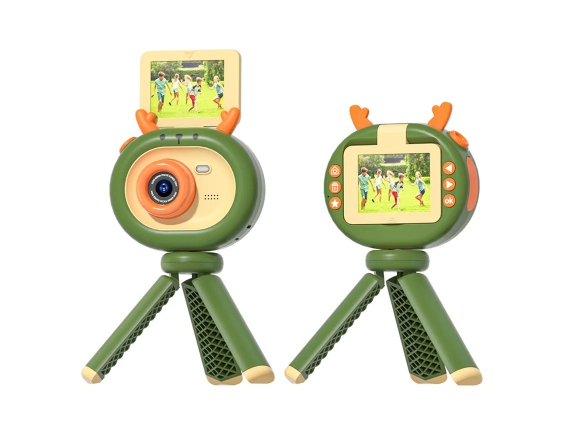 Mini cámara fotográfica para niños, 4800 W, HD, píxeles, 24 pulgadas, rotación de 180 grados, con trípode Yizhood