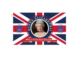 Bandera Británica Del Jubileo De Platino De La Reina, Union Jack, 1.5 M X 0.9 M, 70.º Aniversario.