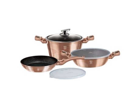 Baterías de Cocina BERLINGER HAUS (24cm - Aluminio Forjado - Rosa)