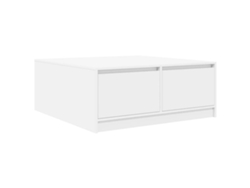 Mesa de centro con cajones 100x100x40 cm Blanco MAISON EXCLUSIVE