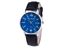 Reloj De Pulsera Analógico De Cuarzo Para Hombre Y Mujer Dial Redondo Negro Zhoulianfa