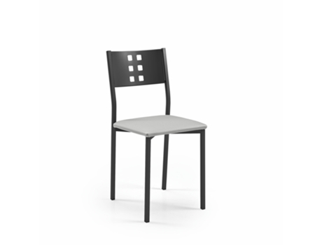 Silla de cocina negra Zamora 38x86x47cm Michigan Plata FANMUEBLES